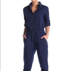 XL Versatile Zip Front Jumpsuit Navy- Women’s Wear